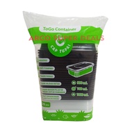 Black Thinwall Squirrel Cap Rectangle Food Container 750 25 PcsML