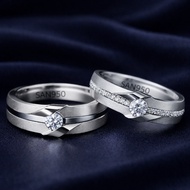 SAN950 Couple Engagement Wedding Ring C546 - 950 Silver White Gold PalladiumPLATINUM | Free Box + Na