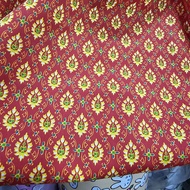 ผ้าลายไทย ลายใบโพธิ์ ผ้าเมตร หน้ากว้าง45นิ้ว ผ้าทีซีค๊อตต้อน