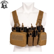 ptsCS Match Wargame TCM Chest Rig เสื้อเกราะยุทธวิธีกระเป๋าใส่อุปกรณ์ซองกระสุนซองมอลเล่ระบบเอวผู้ชาย