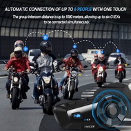 TNICER G1Ex Motorcycle Bluetooth Headset Helmet Intercom 6-Riders Intercom Simultaneously