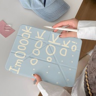 Y-Fold Ipad Case I'm OK Gen11 Gen10 Gen9/8/7 Pattern Air11 Air4/5 Air6/7/8 Pro11