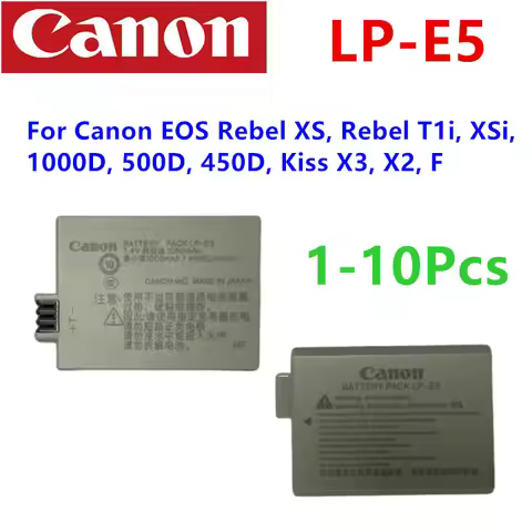 New LP-E5 LPE5 LP E5 Battery For Canon EOS Rebel XS, Rebel T1i, XSi, 1000D, 500D, 450D, Kiss X3, X2,