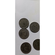 Syiling lama Malaysia coin 50 sen dan 20 sen