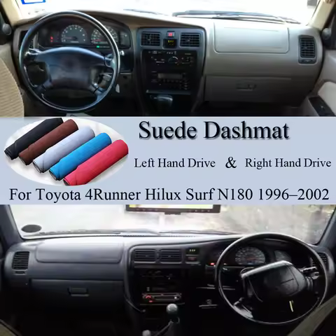 For Toyota 4Runner Hilux Surf N180 1996–2002 4 Runner Suede Leather Dashmat Dash Mat Cover Dashboard