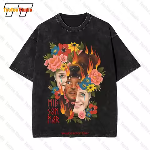 White Vintage Oversized T-Shirts Studio A24 Films Midsommar Ari Asrer Movie 3I32