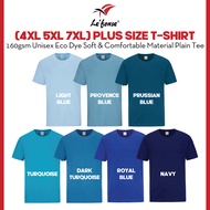 4XL 5XL 7XL Plus Size Soft Tubular Cotton T-Shirt RC01 Unisex Round Neck Plain Tee Baju Kosong RC01 
