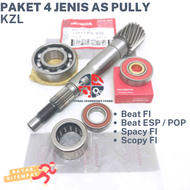 (HEMAT) 4 JENIS PAKET AS PULI CVT BEAT FI + BEARING CVT KUNINGAN + BERING PULI BELAKANG + LAHAR 6204