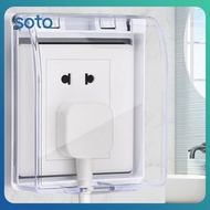 ♫ Universal 86 Type Wall Socket Waterproof Box Transparent Plate Switch Protection Cover Outdoor Socket Box Cover Protector