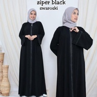 Promo Abaya Turkey Hitam Gamis Dress Maxi Arab Saudi Bordir Turki