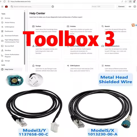 Toolbox 3 Online Login Diagnostic Software Fakra Cable For service tesla