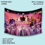 BEST JUMBO FLAG CLOTH POSTER BTS X COLDPLAY MY UNIVERSE 田 - A0 = 85X120 CM