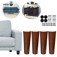 GAOXI75BK 8/10/12/15/20cm Sofa Legs, Solid Wood Universal Furniture Legs, Conical with Iron Sheet Fu