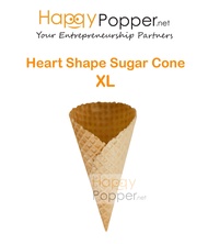 Happypopper Aiskrim kon Big Sugar Crispy Ice Cream McDonald Bowl Heart Shape Cone 450 72 XL 300 24