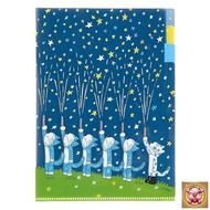 Stayful 11 Cats Clear File A5 3-Pocket File Clear Holder Fireworks D04270
