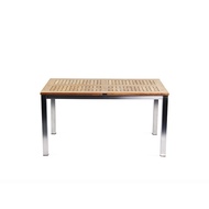 PREMIUM TEAK WOOD TOP WITH STAINLESS STEEL GRADE #304 FRAME ACCURA OUTDOOR TABLE L180