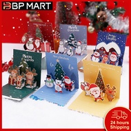 3D Merry Christmas Greeting Card 3D Creative Blessing Message Cards Thank You Best Wish Card for Children Xmas Eve New Year Gift