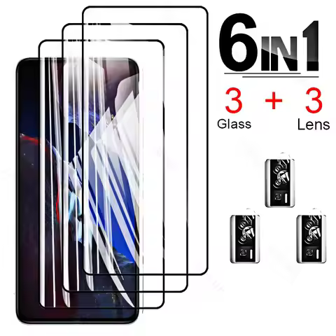 6-in-1 for Xiaomi Poco F5 Pro Glass Poco F5 Pro Tempered Glass Screen Protector Poco F4 F3 X3 M3 X4 