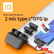 J13/K238 3-in-1 Wireless Microphone Receiver with Noise-Canceling 5.3mm Live Broadcasting Lavalier