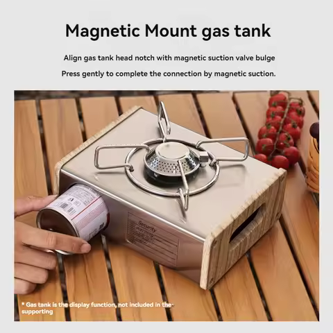 Outdoor Card Stove Camping Hiking Camping Gas Stove Portable Barbecue Magnetic Suction Gas Stove