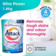 [Bundle Of 4] Attack Ultra Power Liquid Laundry Detergent Refill 1.6kg