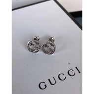 Daigou Version Guui Guui Interlocking Double G New Style Earrings 925 Sterling Silver Material