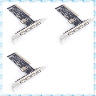 [R Q M U] 3X USB 2.0 4 Port 480Mbps High Speed VIA HUB PCI Controller Card Adapter PCI Cards for Vis