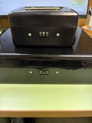 黑色密碼鎖夾萬 迷你保險箱 小型儲物箱