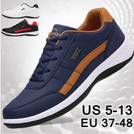 New Men's Fashion Leather Casual Sneakers Sports Running Shoes Sapatos Plus Size 37-48 Youth Soft Bottom Non-slip Men's Shoes Skateboard Shoes Wear-resistant Casual Shoes Travel Shoes