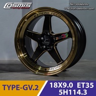 SMB COSMIS ล้อแม็กรุ่น TYPE-G v2 ขอบ 18x9.0 5รู114.3 อ๊อฟเซ็ท+35 ใส่รถเก๋งกลาง SUV ราคาต่อ 2 วง