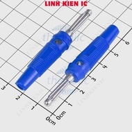[2 Pieces]- Male Banana Head 4mm Length 60mm Blue Wire Connector Linhkien IC