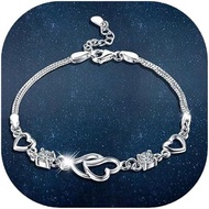 big+spring+sales,prime+deals+today+clearance925SterlingSilverBraceletSimpleAdjustableBangleBracelets