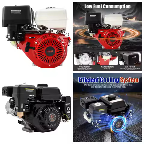 7.5HP 212CC/15HP 420CC 4 Stroke Gas Engine, Petrol Engine Engine Motor Horizontal Gas Engine Pull St