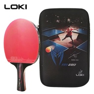 LOKI X3 Training Table Tennis Rackets High Elasticity Sponge Rubber Ping Pong Bat with Racket Bag