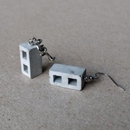 迷泥空心磚耳環