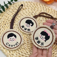 🔥 kid school bag tag 🔥 children name fabric label in stock name tag sulam CUSTOM embroidered name ta