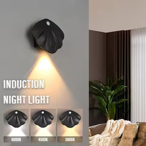 NEW LED Night Light Motion Sensor Light USB Type-C Tricolor Room Decoration Lamp for Corridor stairc