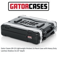 Gator Cases Molded PE 2U / 3U / 4U / 6U / 8U / 10U Rack Case Front Rear Rails Wheels 14.24" / 19" De