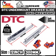 DTC S10 30kg Undermount Soft Close Full Extension Drawer Runner Slide Amari Slide 12" - 24"