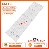 8PcsLED Backlight Strips Original LG 49นิ้ว Light Bar LG Lnnotek 49inch-Panasonic-3PCM00747A-REV0.5