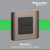 Zencello E8432 1SZ Saklar 2 Gang 1 Arah Schneider BISA GRAB
