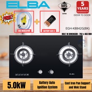 ELBA GLASS BUILT IN GAS HOB / GAS HOB EGH-K8842G(BK)