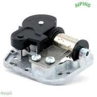 NG1ZX Music Box Movement, Mini Black&Silver Clockwork Music Box,  Alloy Christmas Song Movement Birt