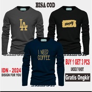 HIQMAH DISTRO - I Need LE Bluud Gold Distro T-Shirt Premium Quality Long Sleeve T-Shirt T-Shrit Koas