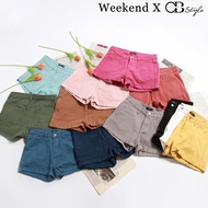 Weekend X Ob Design Casual Women Folded Shorts Pants Plus Size