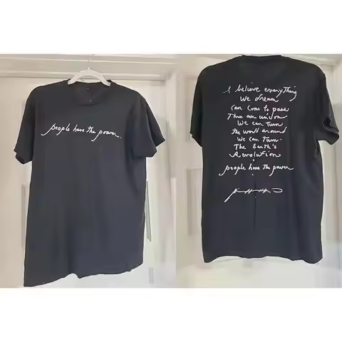 People Have The Power Patti Smith Lyrics T Shirt Full Size S-5XL