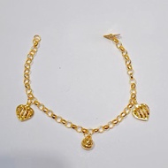 EMAS 375 RANTAI TANGAN BUDAK 375 GOLD LOVE BRACELET T110C
