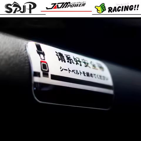 3D JDM JS Racing Car Modification Shift Knob Gear Sticker Japanese Kanji Initial D Drift Turbo Euro 