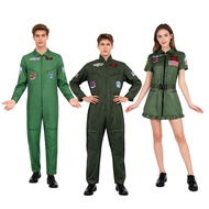 Performance Zhuangzhi Lingyun Uniform Stage Suit Halloween Pilot ss17 Party Bar Army Green Games Gro