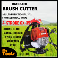 Mytools 4 Stroke GX-35 Backpack Brush Cutter / Grass Cutter 35cc GX35 Mesin Rumput + GIFT